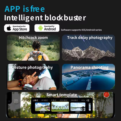 3-Axis Handheld Gimbal Stabilizer for Smartphone with Fill Light for Iphone Android Face Tracking Vlog Smart XE